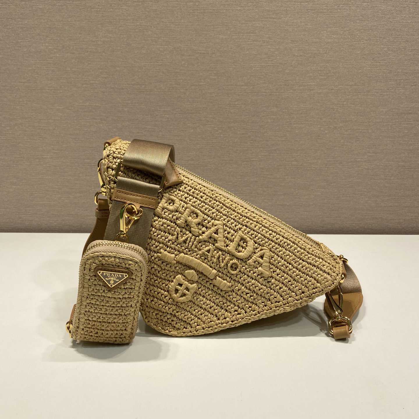 Prada Triangle Crochet Shoulder Bag - PerfectKickZ