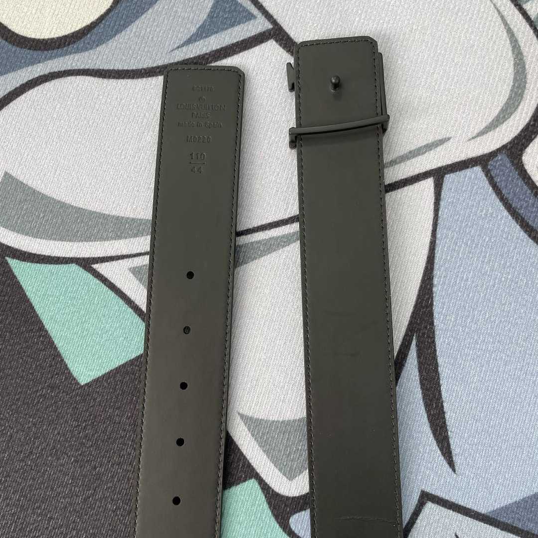 Louis Vuitton Monogram Black Leather Belt - PerfectKickZ