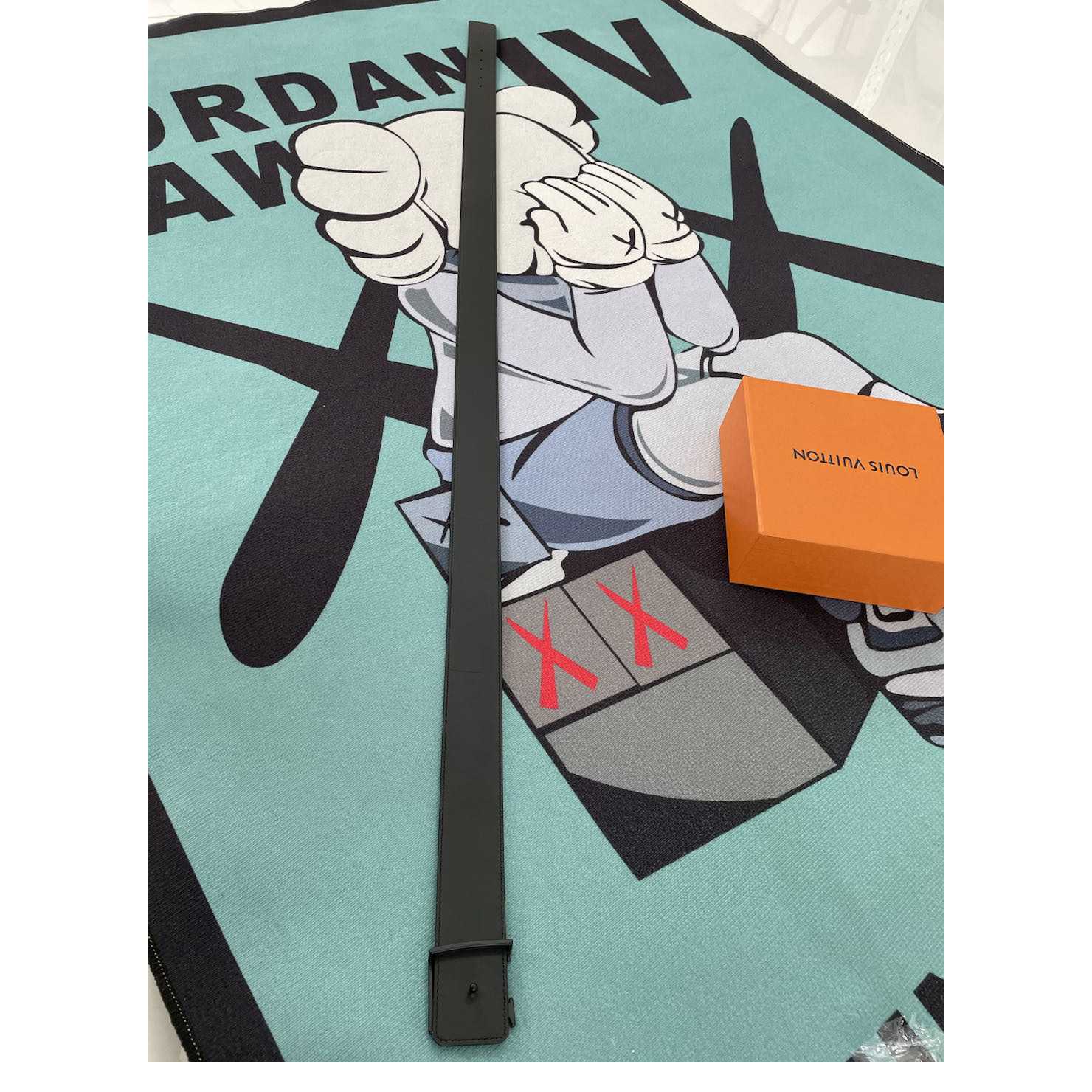 Louis Vuitton Monogram Black Leather Belt - PerfectKickZ