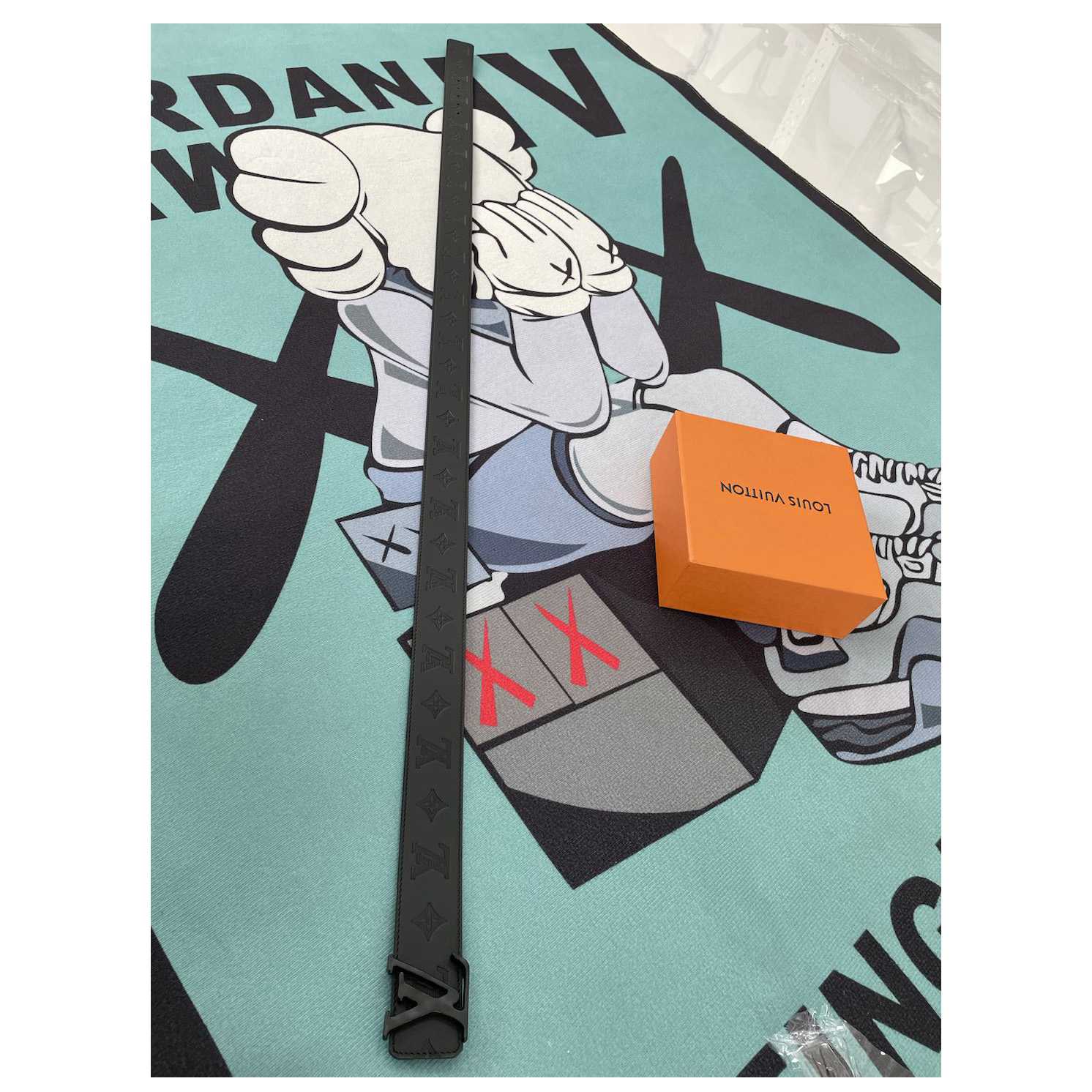 Louis Vuitton Monogram Black Leather Belt - PerfectKickZ