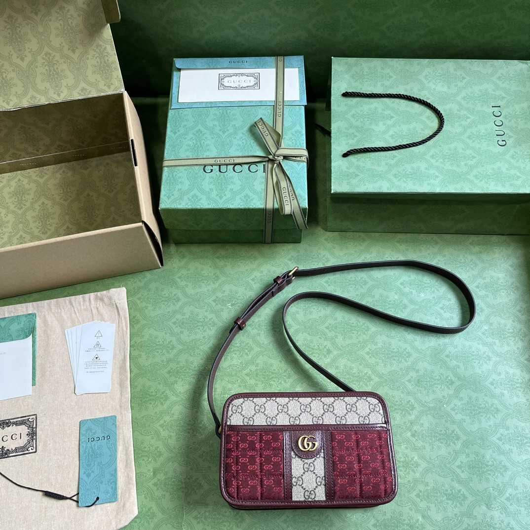 Gucci Mini GG Canvas Mini Shoulder Bag (21.5x 14x 7cm) - PerfectKickZ