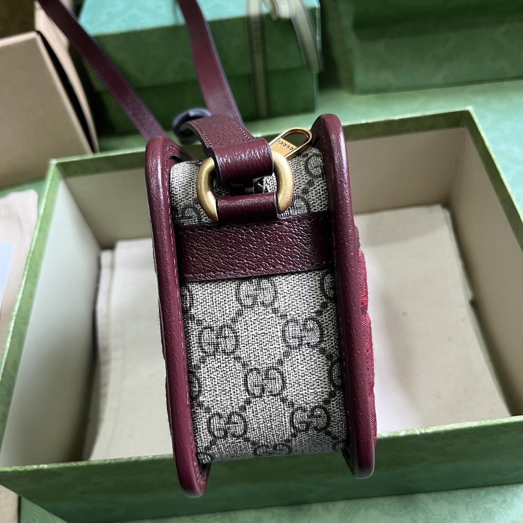 Gucci Mini GG Canvas Mini Shoulder Bag (21.5x 14x 7cm) - PerfectKickZ
