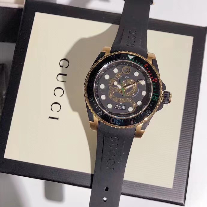 Gucci Dive Gold Plated Snake Dial - PerfectKickZ