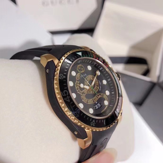 Gucci Dive Gold Plated Snake Dial - PerfectKickZ