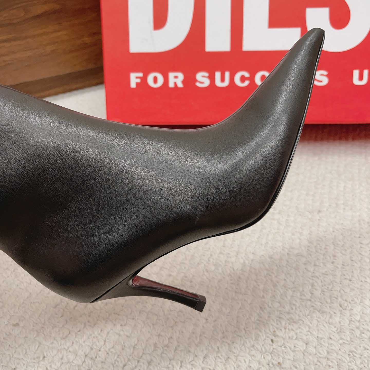 Diesel D-Venus HBT - Leather Boots With Oval D Plaque - PerfectKickZ