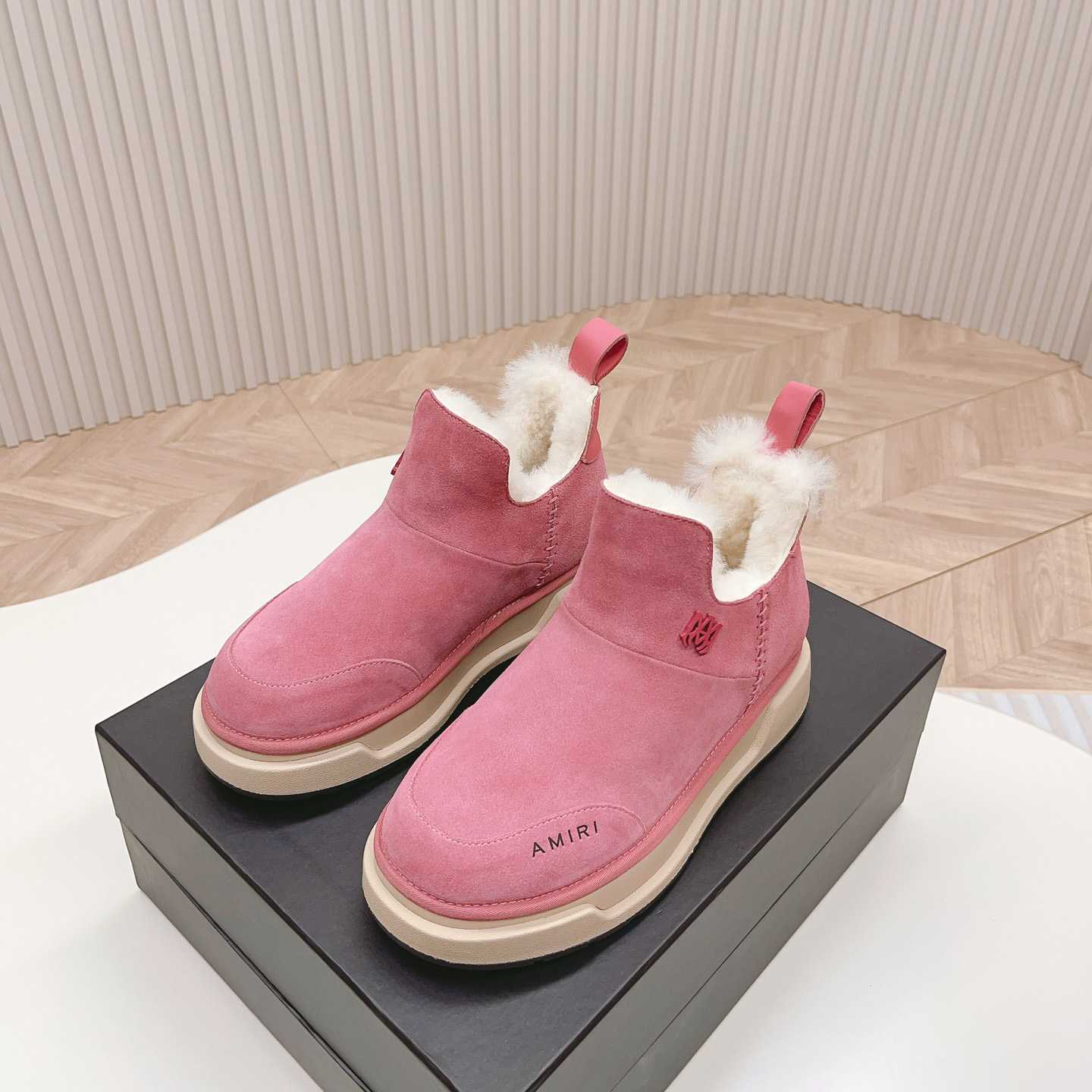 Amiri Malibu Shearling Lined Suede Boots - PerfectKickZ