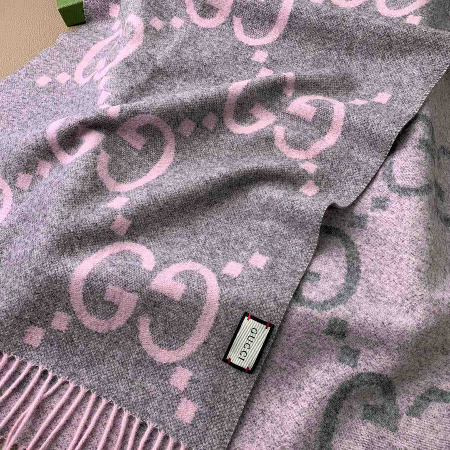 Gucci GG Cashmere Jacquard Scarf - PerfectKickZ