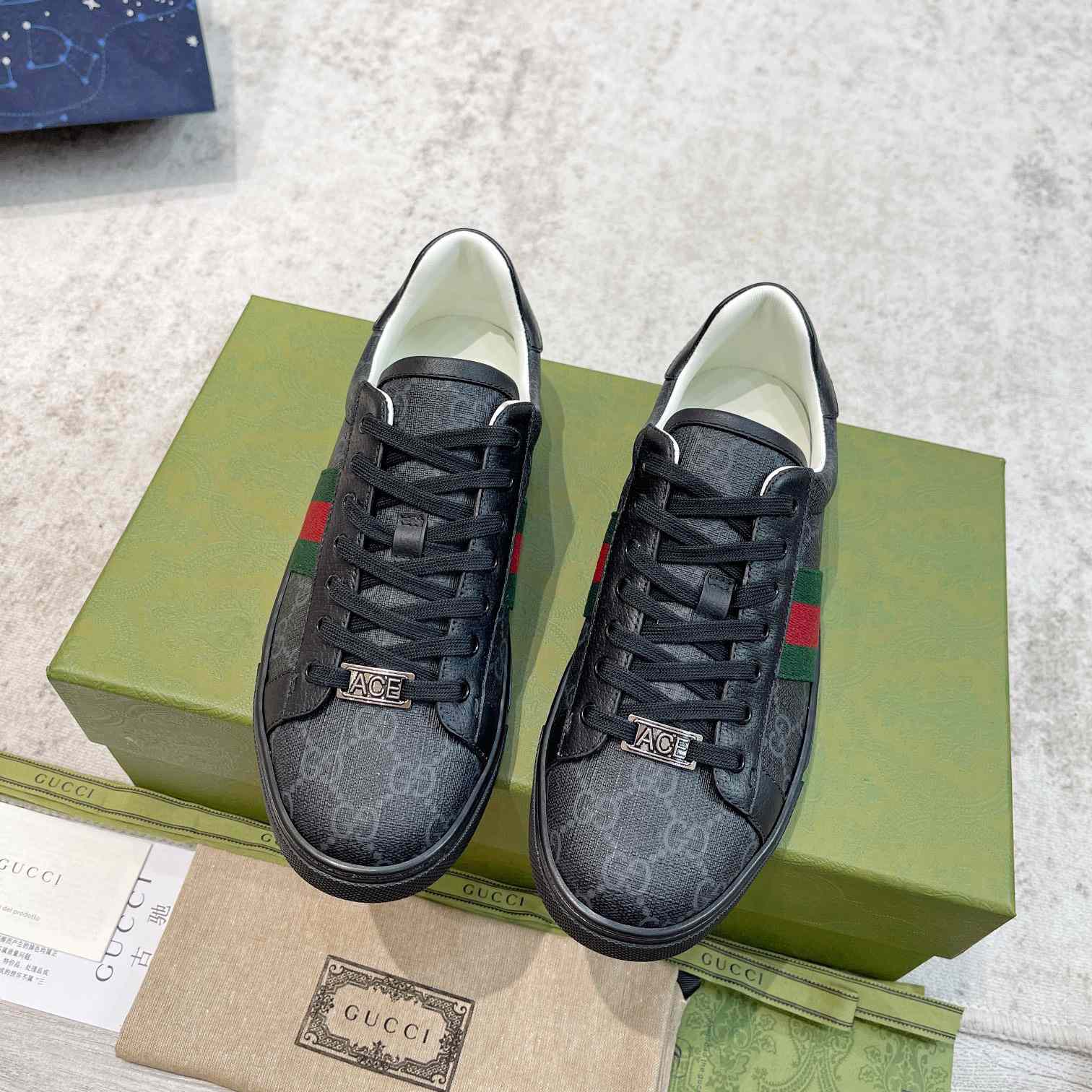 Gucci Ace Sneaker With Web - PerfectKickZ
