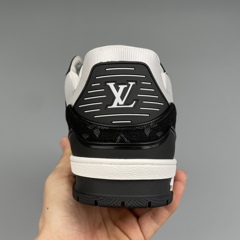 Louis Vuitton Trainer Sneaker In Blakc&White(Upon UK Size) - PerfectKickZ