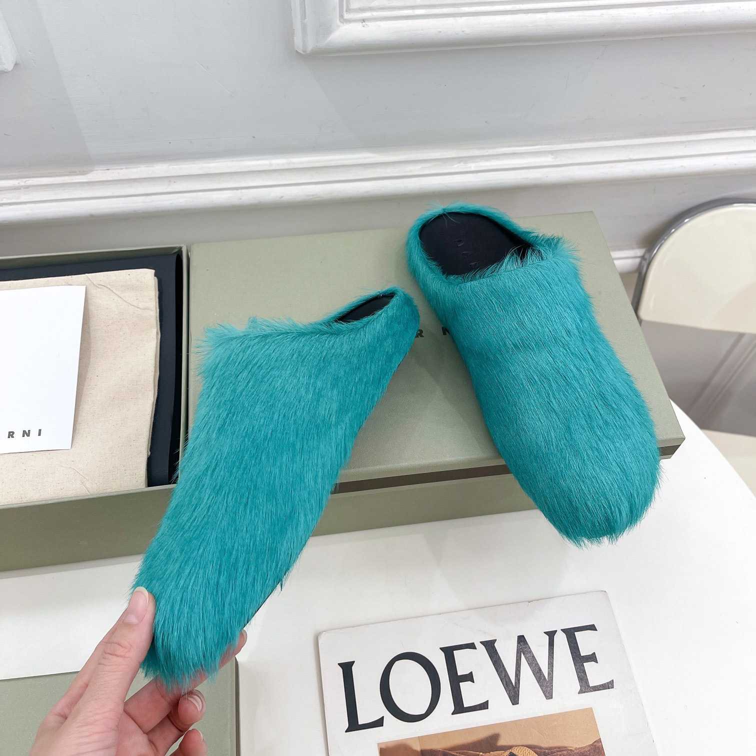 Marni Fussbett Slip-On Flat Mules - PerfectKickZ