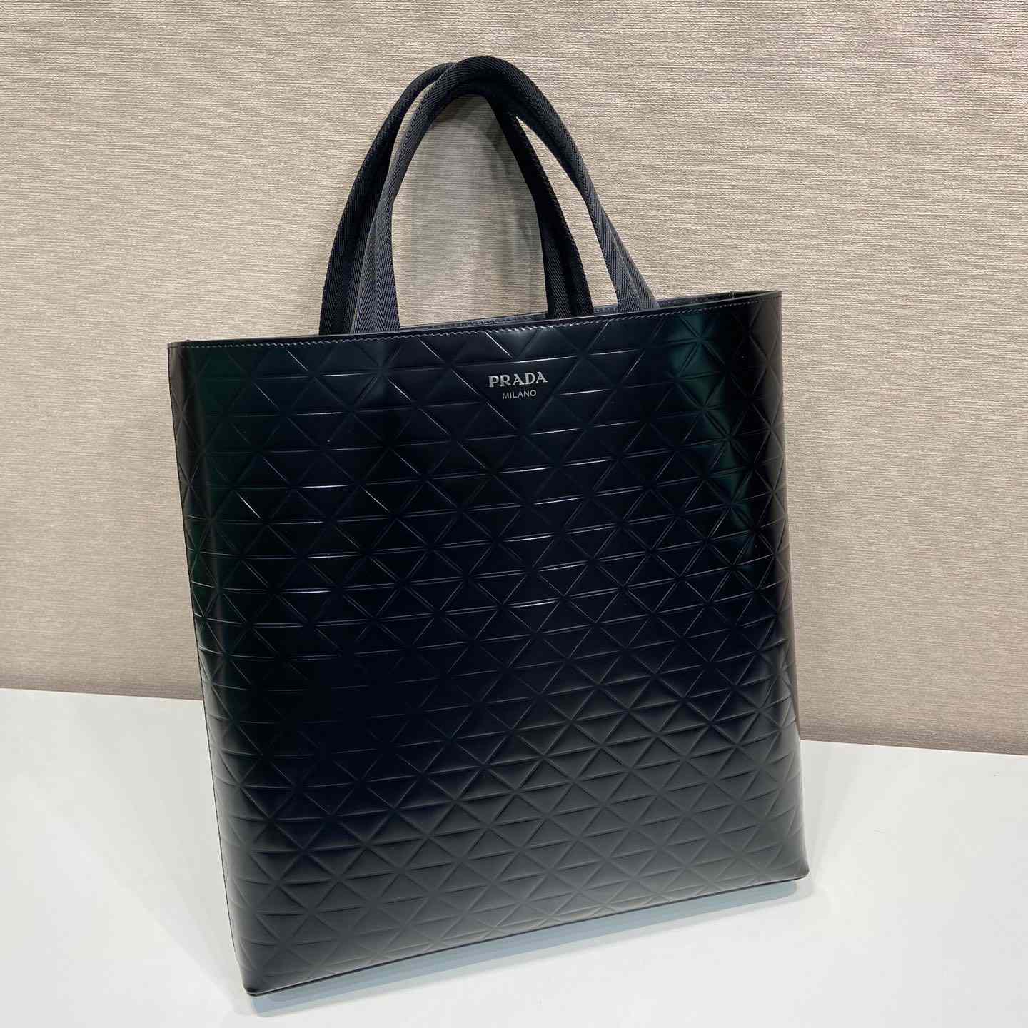 Prada Brushed Leather Tote Bag With Water Bottle - PerfectKickZ