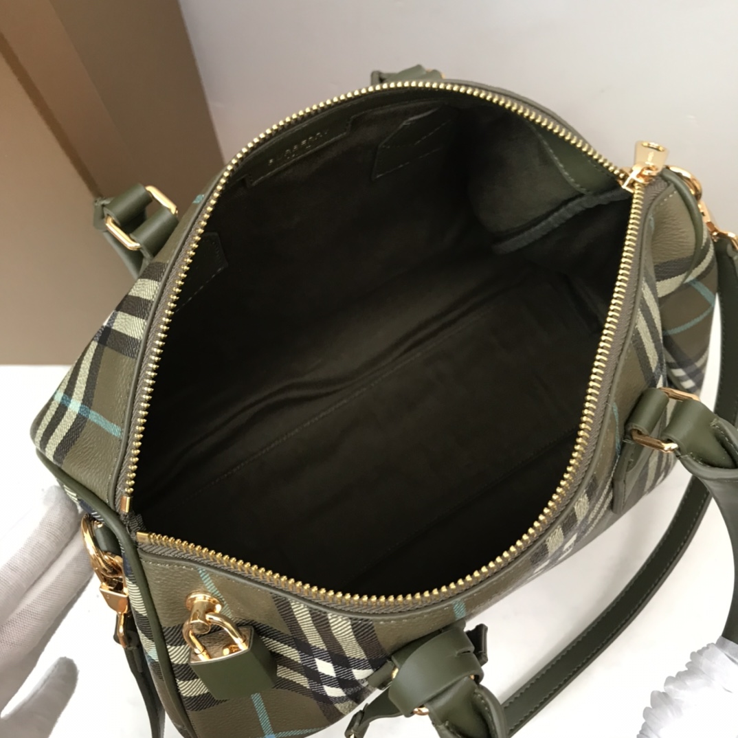 Burberry Check Medium Bowling Bag  - PerfectKickZ