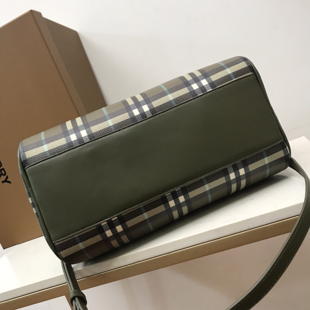 Burberry Check Medium Bowling Bag  - PerfectKickZ