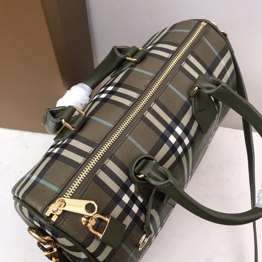 Burberry Check Medium Bowling Bag  - PerfectKickZ