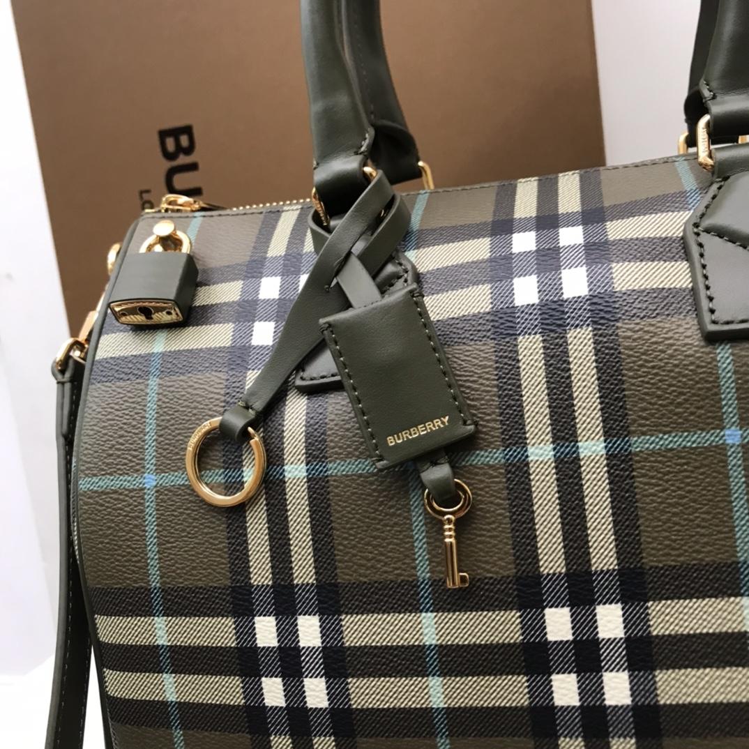 Burberry Check Medium Bowling Bag  - PerfectKickZ
