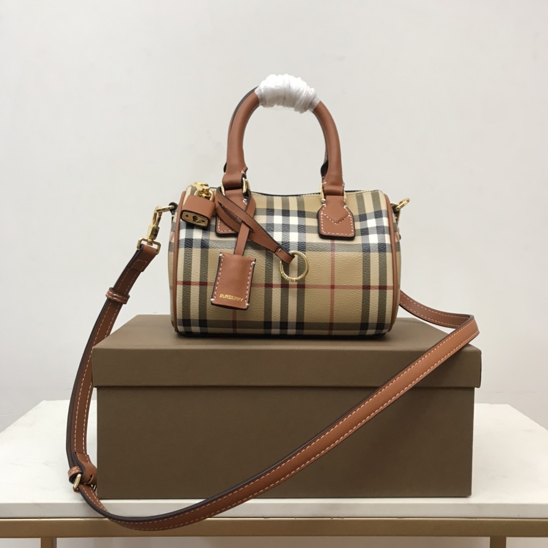 Burberry Check Mini Bowling Bag - PerfectKickZ