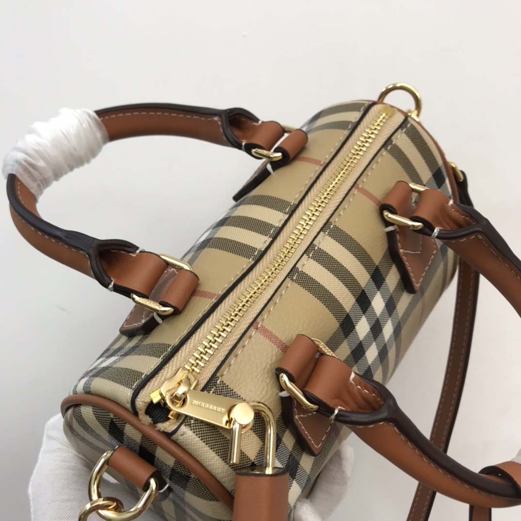 Burberry Check Mini Bowling Bag - PerfectKickZ