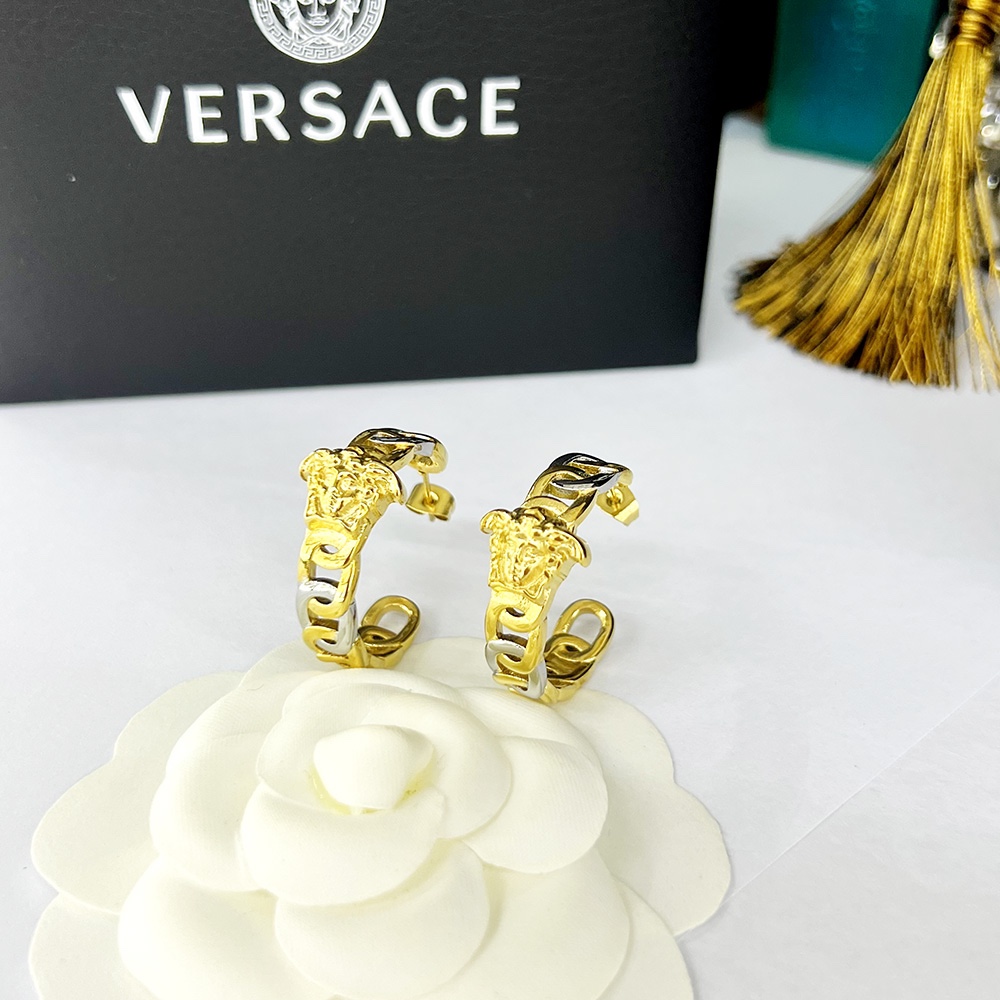 Versace Medusa Multicolor Hoop Earrings - PerfectKickZ