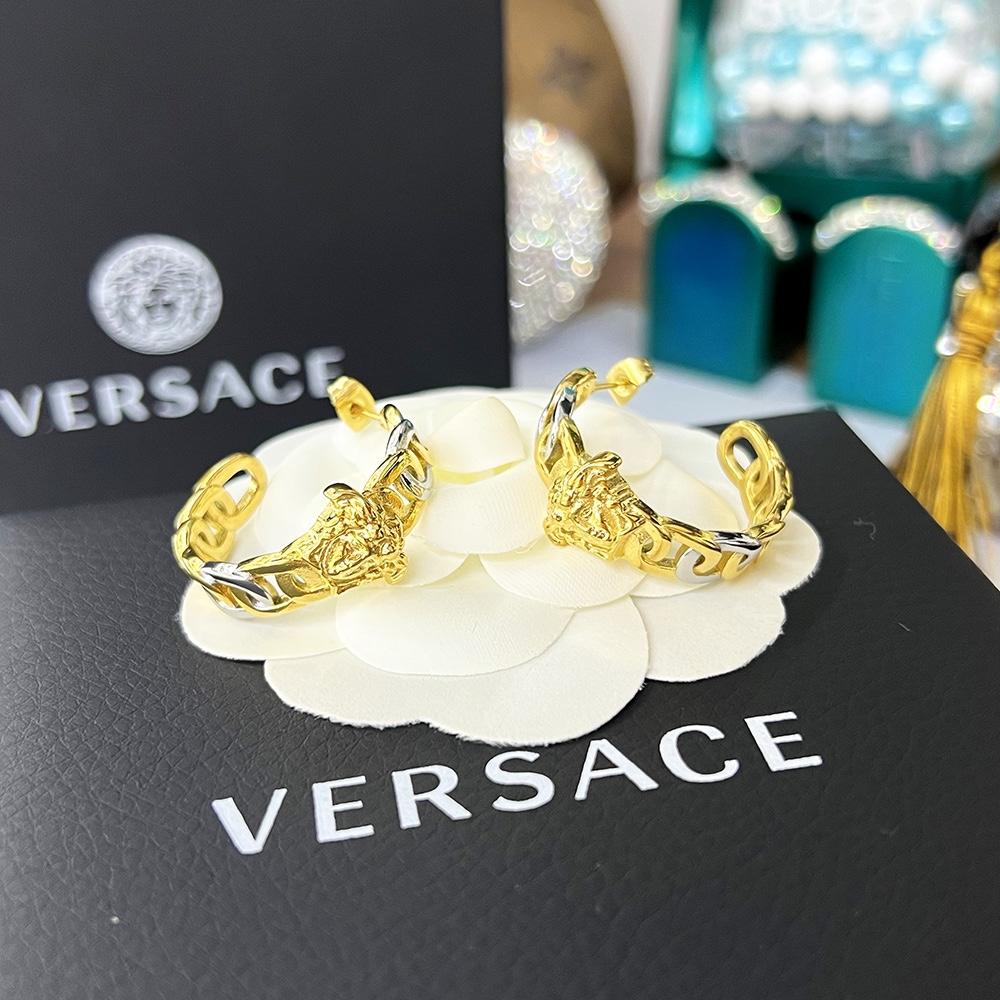 Versace Medusa Multicolor Hoop Earrings - PerfectKickZ