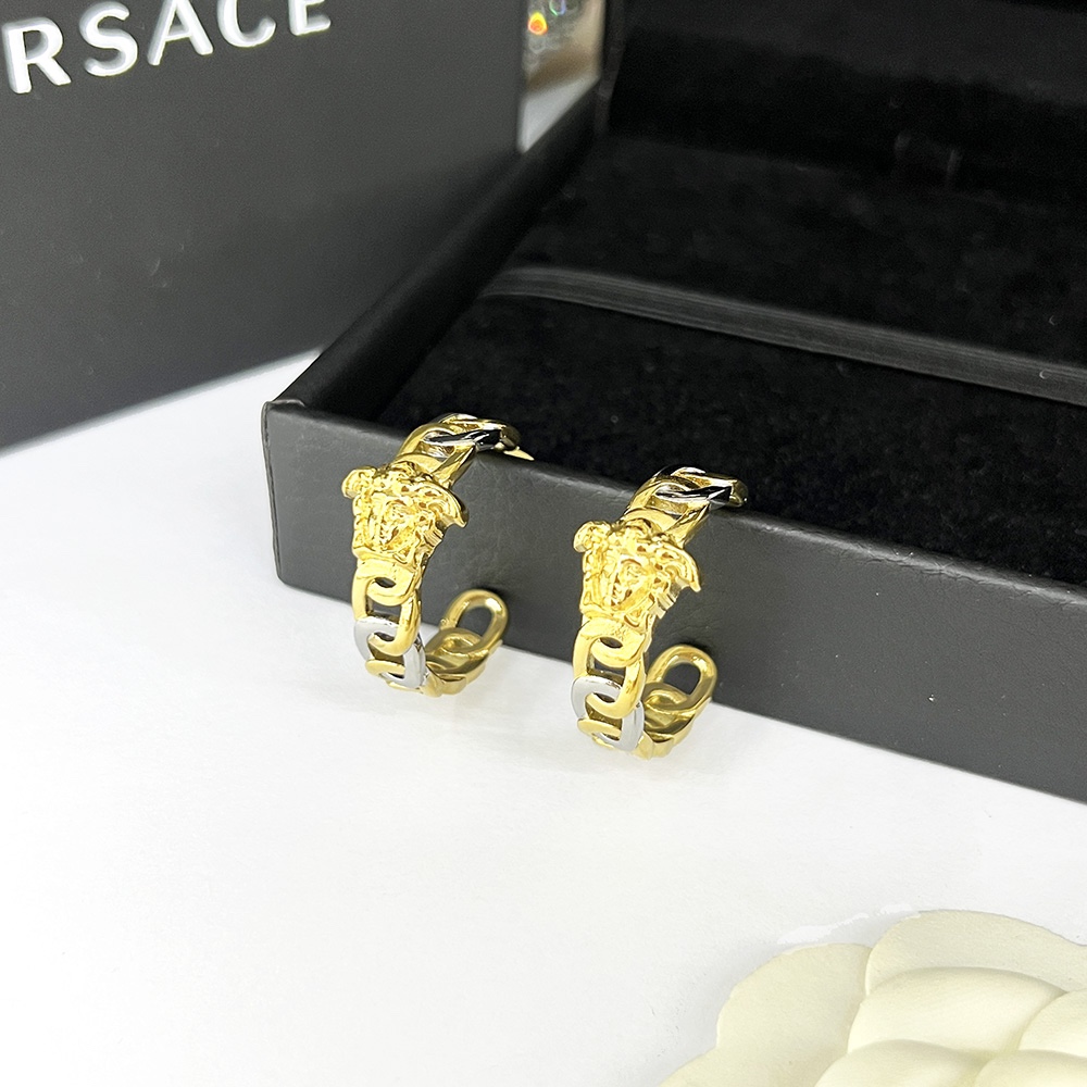 Versace Medusa Multicolor Hoop Earrings - PerfectKickZ