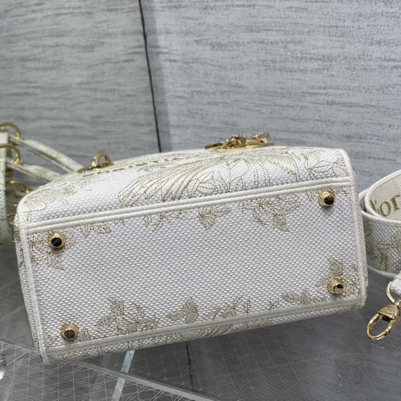 Dior Medium Embroidered Lady D-lite Bag - PerfectKickZ