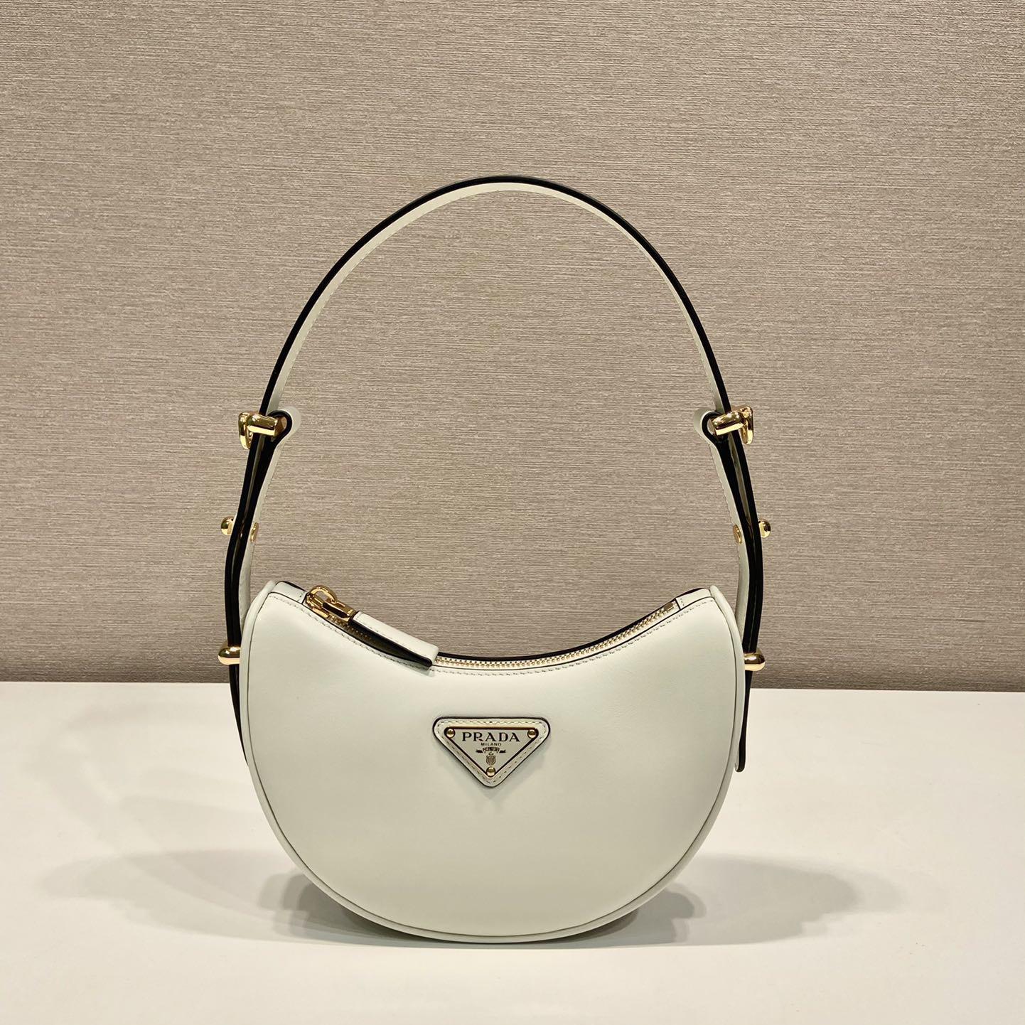 Prada Arqué Leather Mini Shoulder Bag - PerfectKickZ
