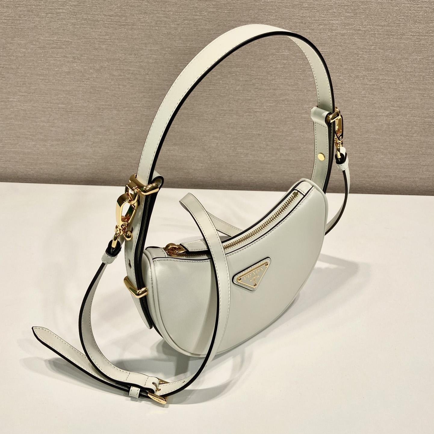 Prada Arqué Leather Mini Shoulder Bag - PerfectKickZ
