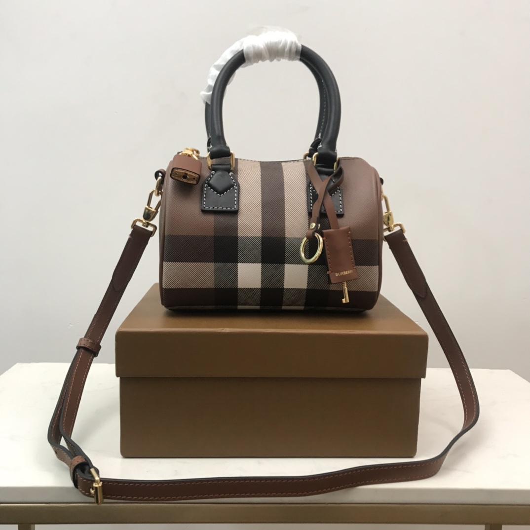 Burberry Check Mini Bowling Bag - PerfectKickZ