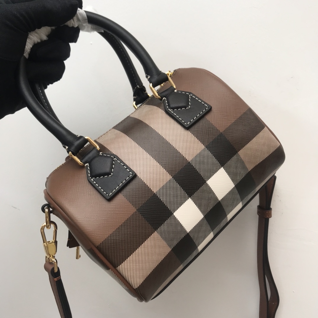 Burberry Check Mini Bowling Bag - PerfectKickZ