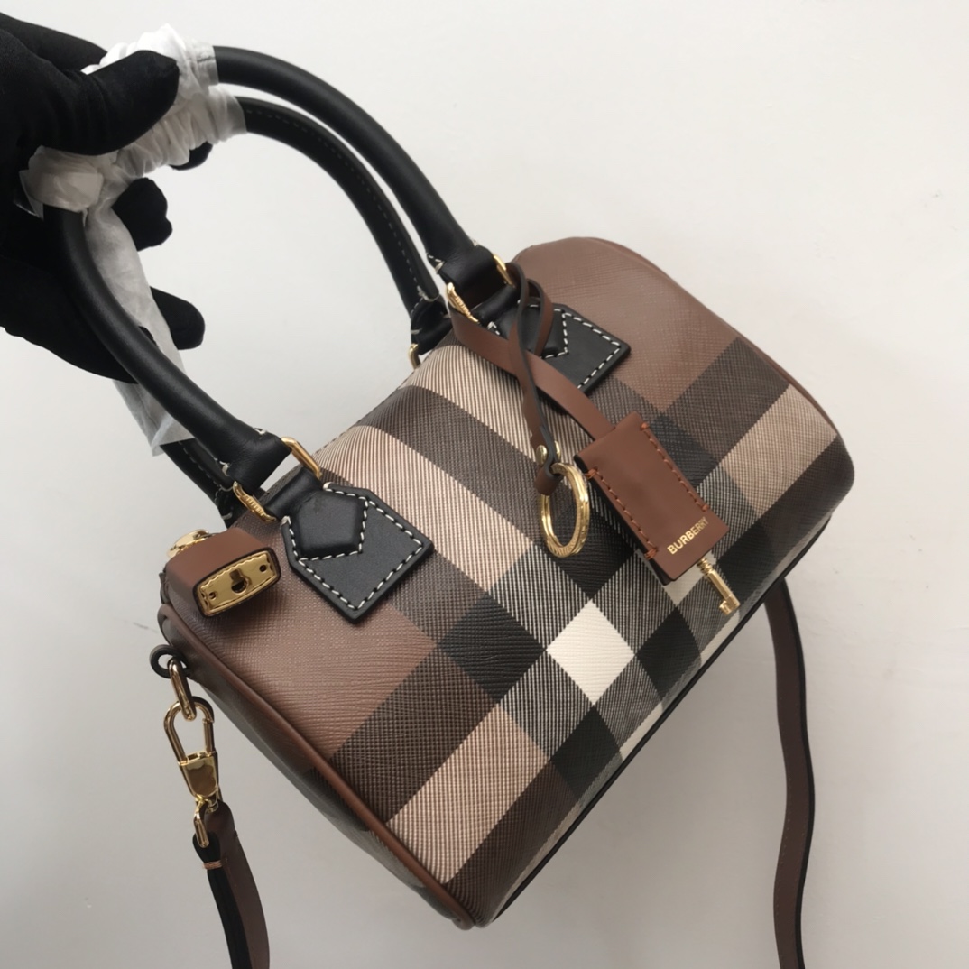Burberry Check Mini Bowling Bag - PerfectKickZ