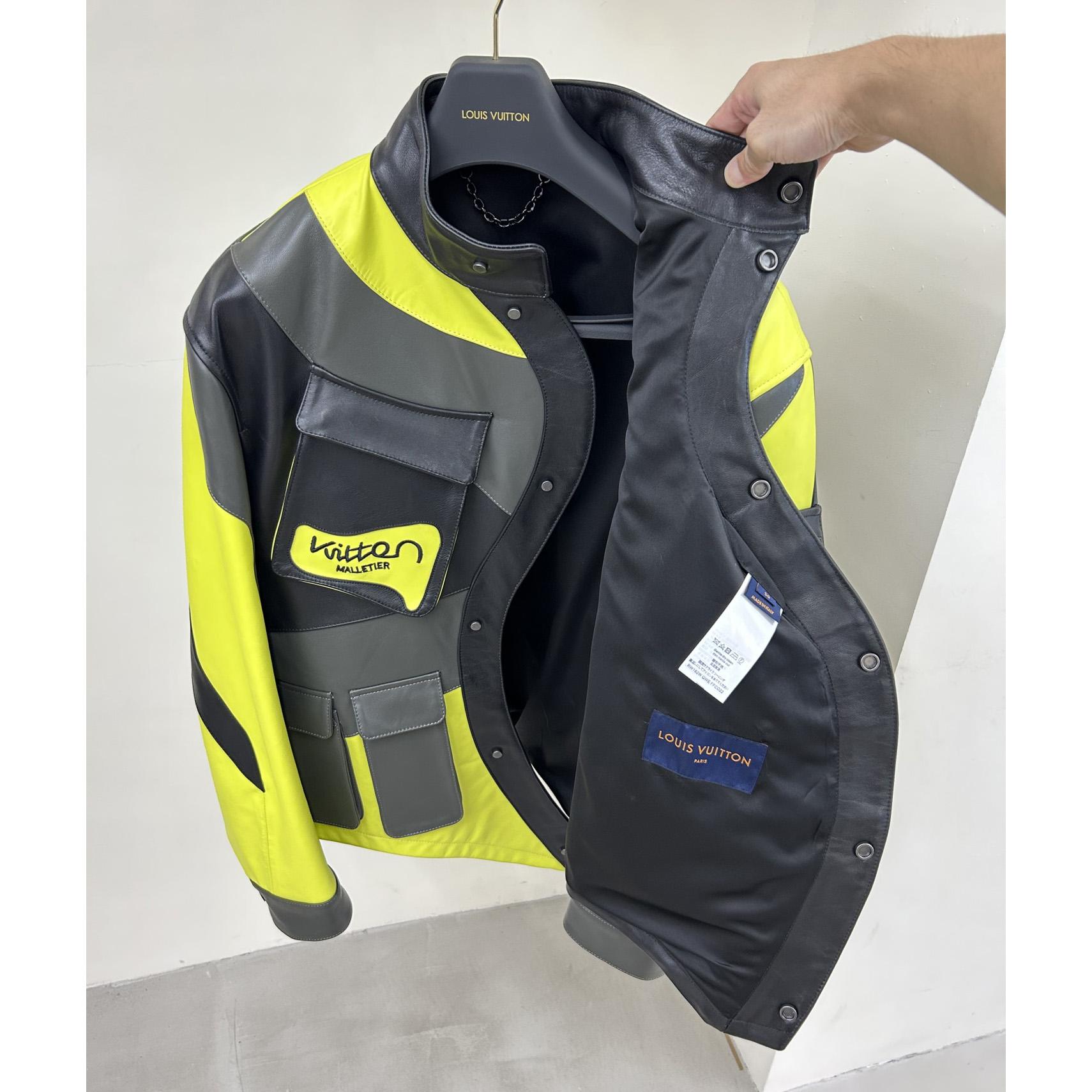 Louis Vuitton Distorted Motocycle Leather Jacket - 