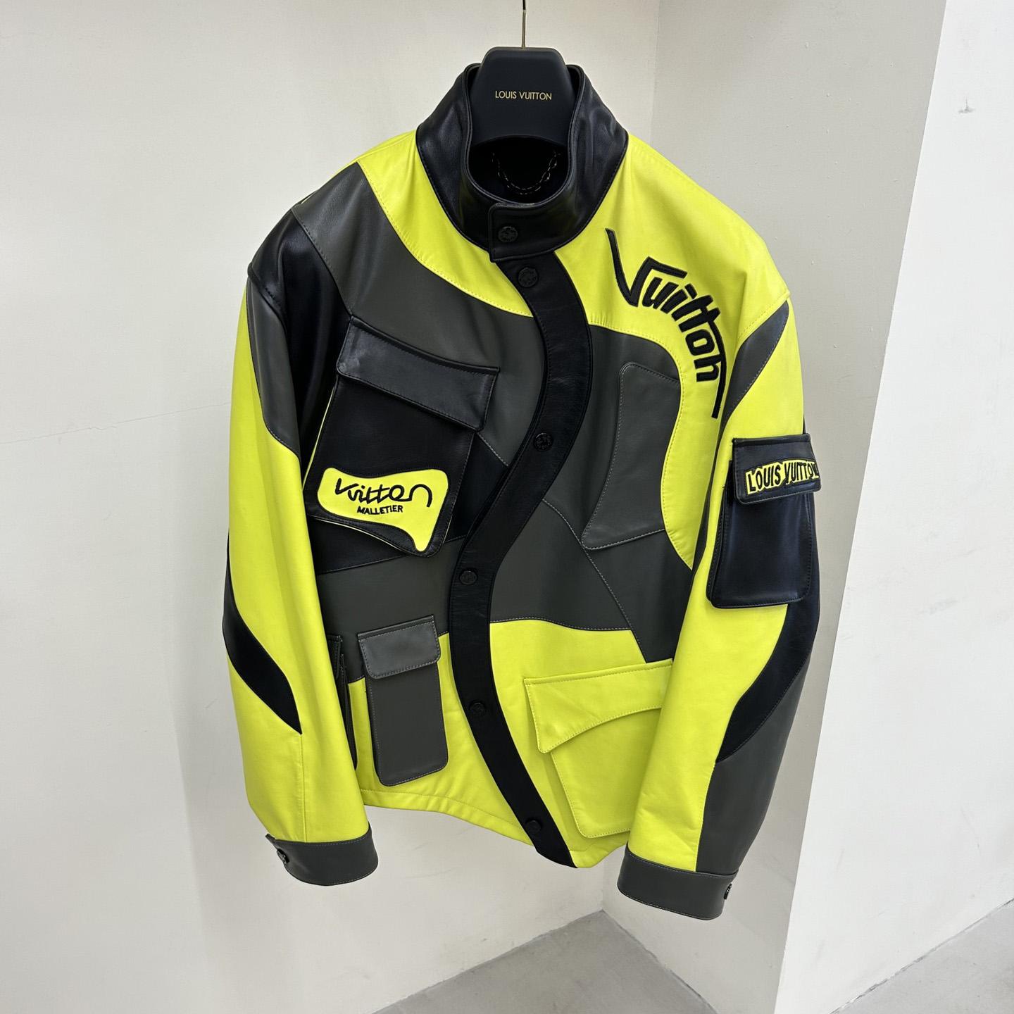 Louis Vuitton Distorted Motocycle Leather Jacket - PerfectKickZ