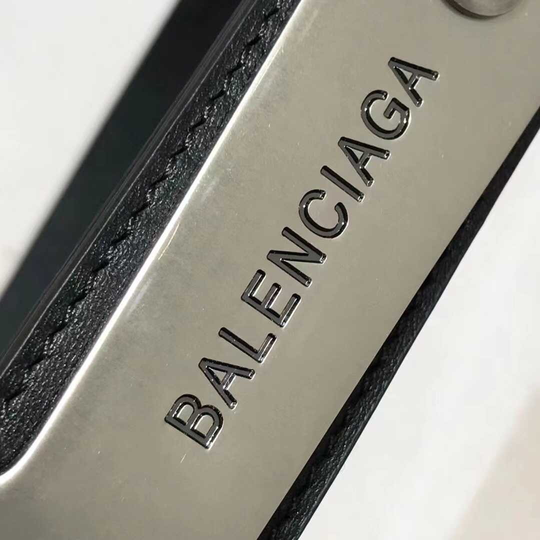 Balenciaga Bottle Opener D Ring Belt In Black - PerfectKickZ