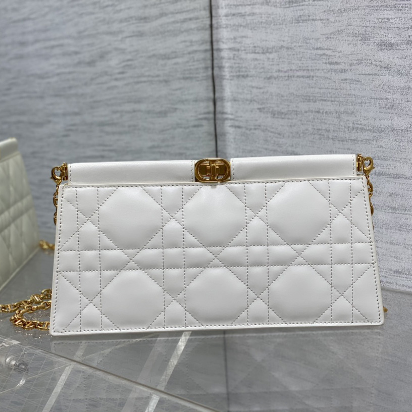 Dior Caro Colle Noire Clutch With Chain - PerfectKickZ