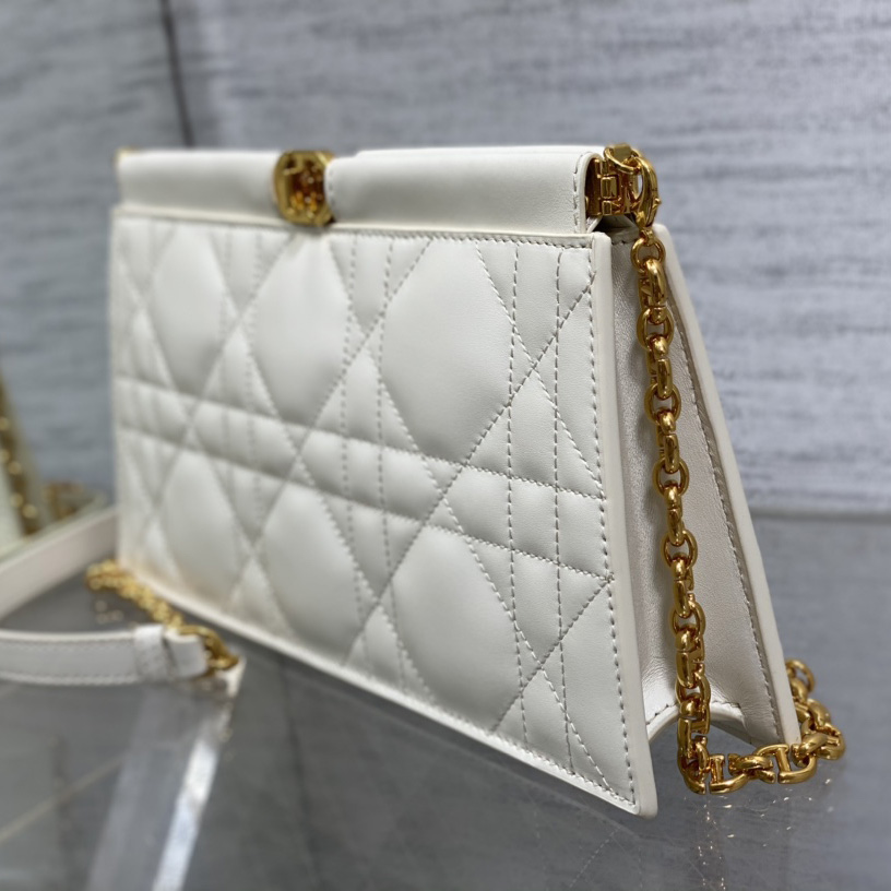 Dior Caro Colle Noire Clutch With Chain - PerfectKickZ
