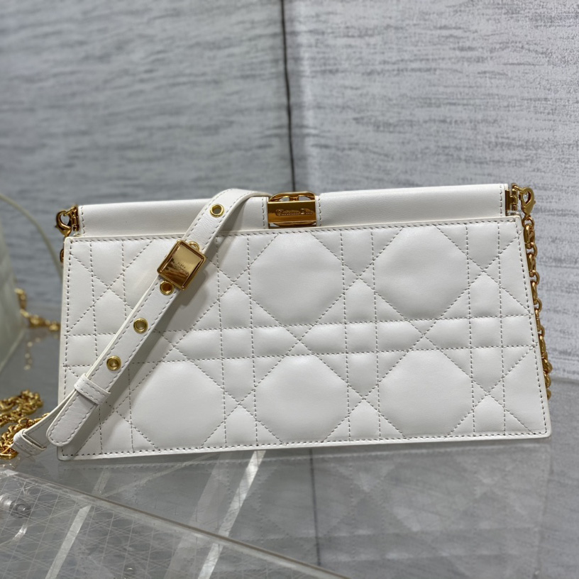 Dior Caro Colle Noire Clutch With Chain - PerfectKickZ