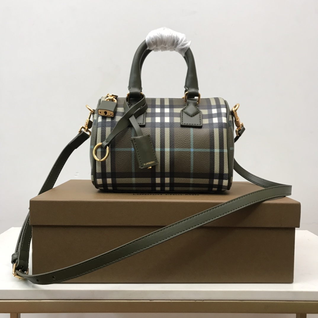 Burberry Check Mini Bowling Bag - PerfectKickZ