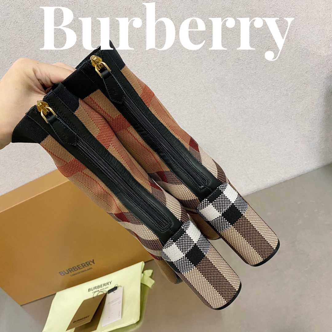 Burberry Knitted Check Sock Boots - PerfectKickZ