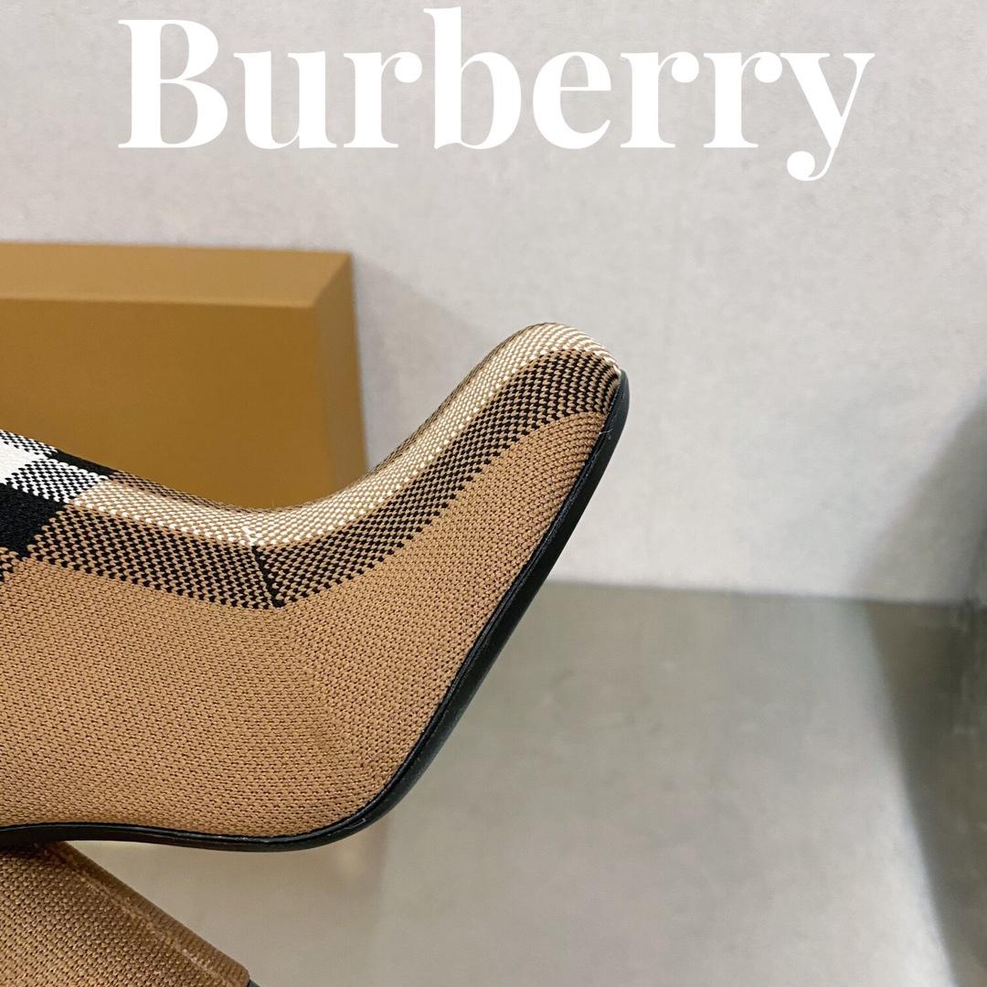 Burberry Knitted Check Sock Boots - PerfectKickZ