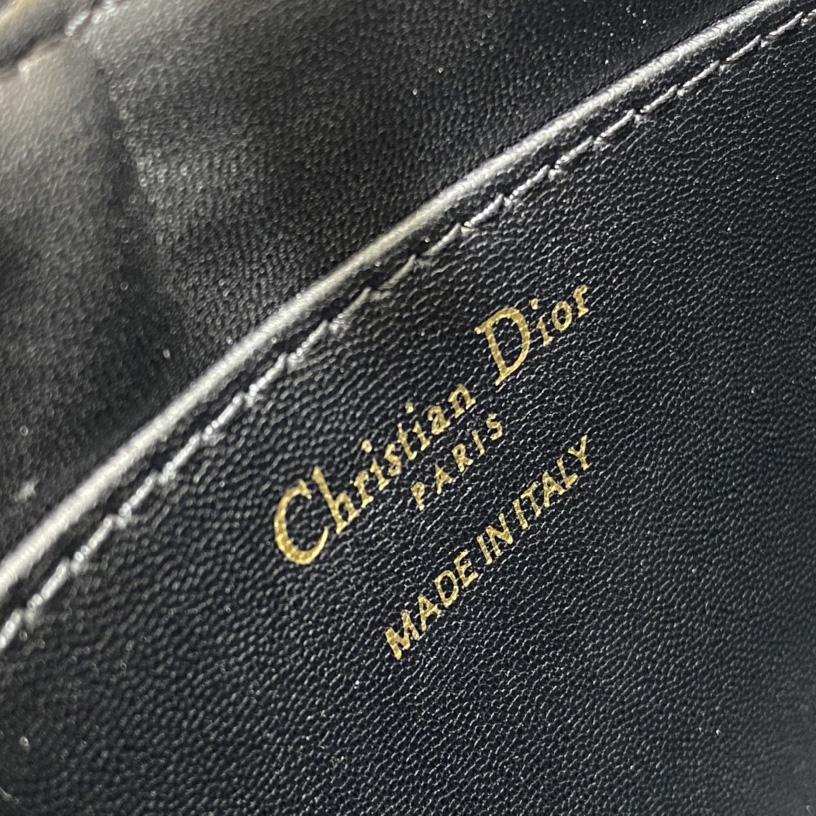 Dior Caro Colle Noire Clutch With Chain - PerfectKickZ