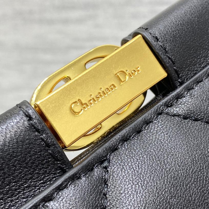 Dior Caro Colle Noire Clutch With Chain - PerfectKickZ