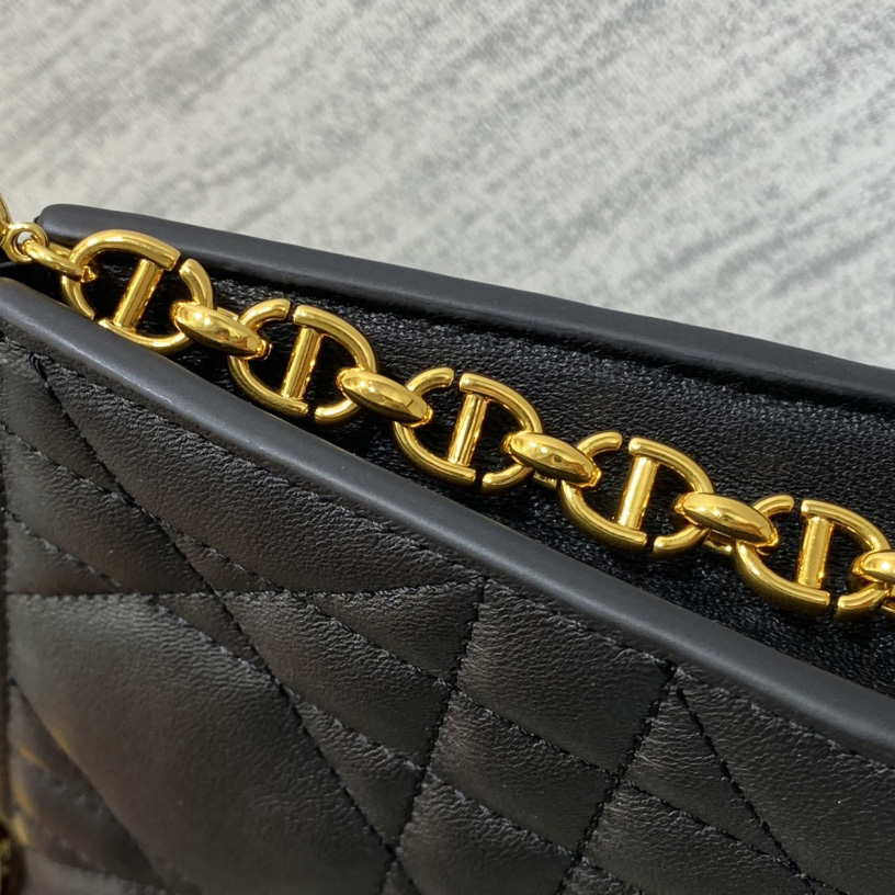Dior Caro Colle Noire Clutch With Chain - PerfectKickZ
