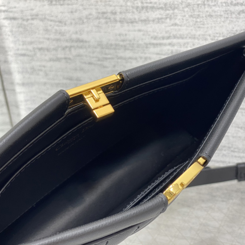 Dior Caro Colle Noire Clutch With Chain - PerfectKickZ
