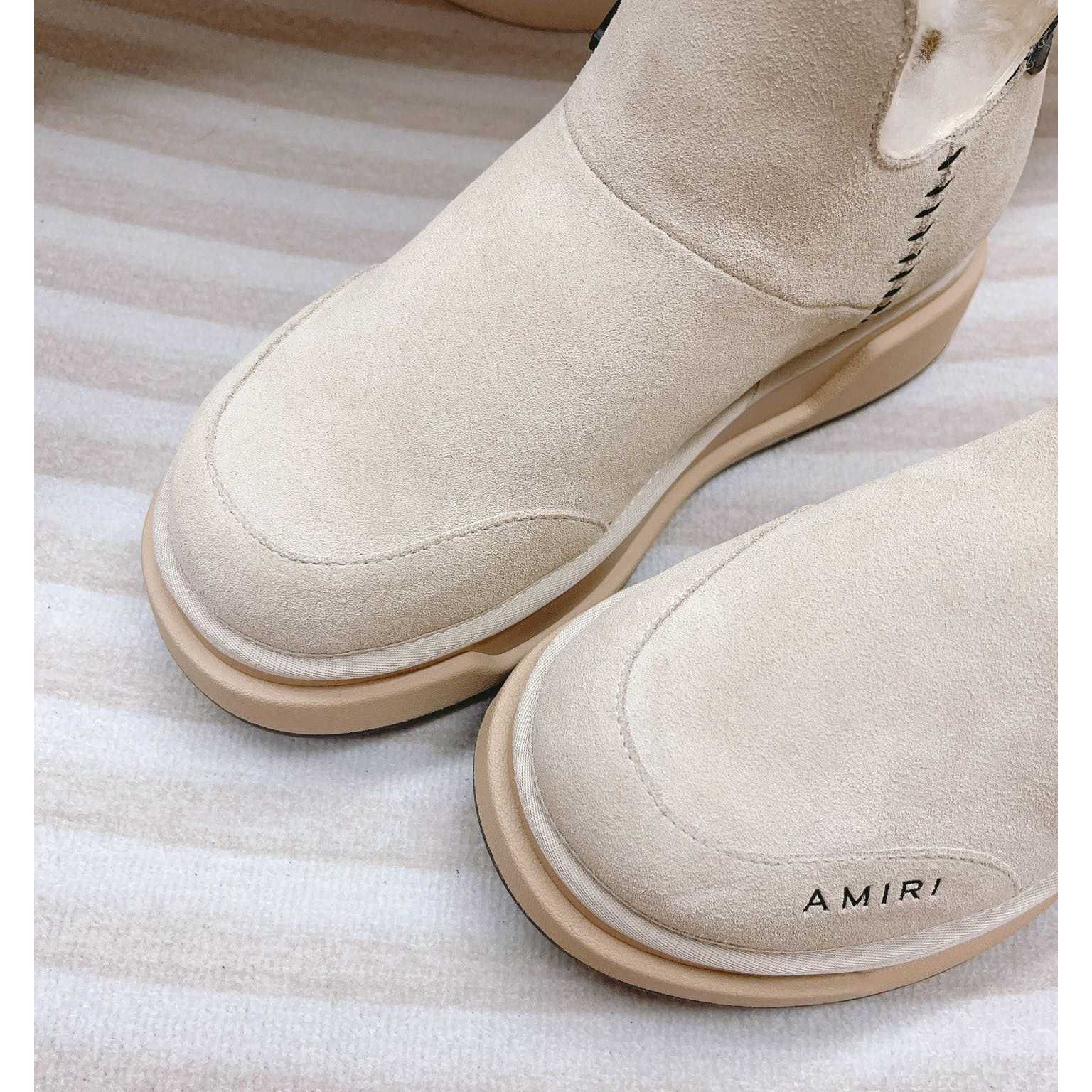 Amiri Malibu Shearling Lined Suede Boots - PerfectKickZ