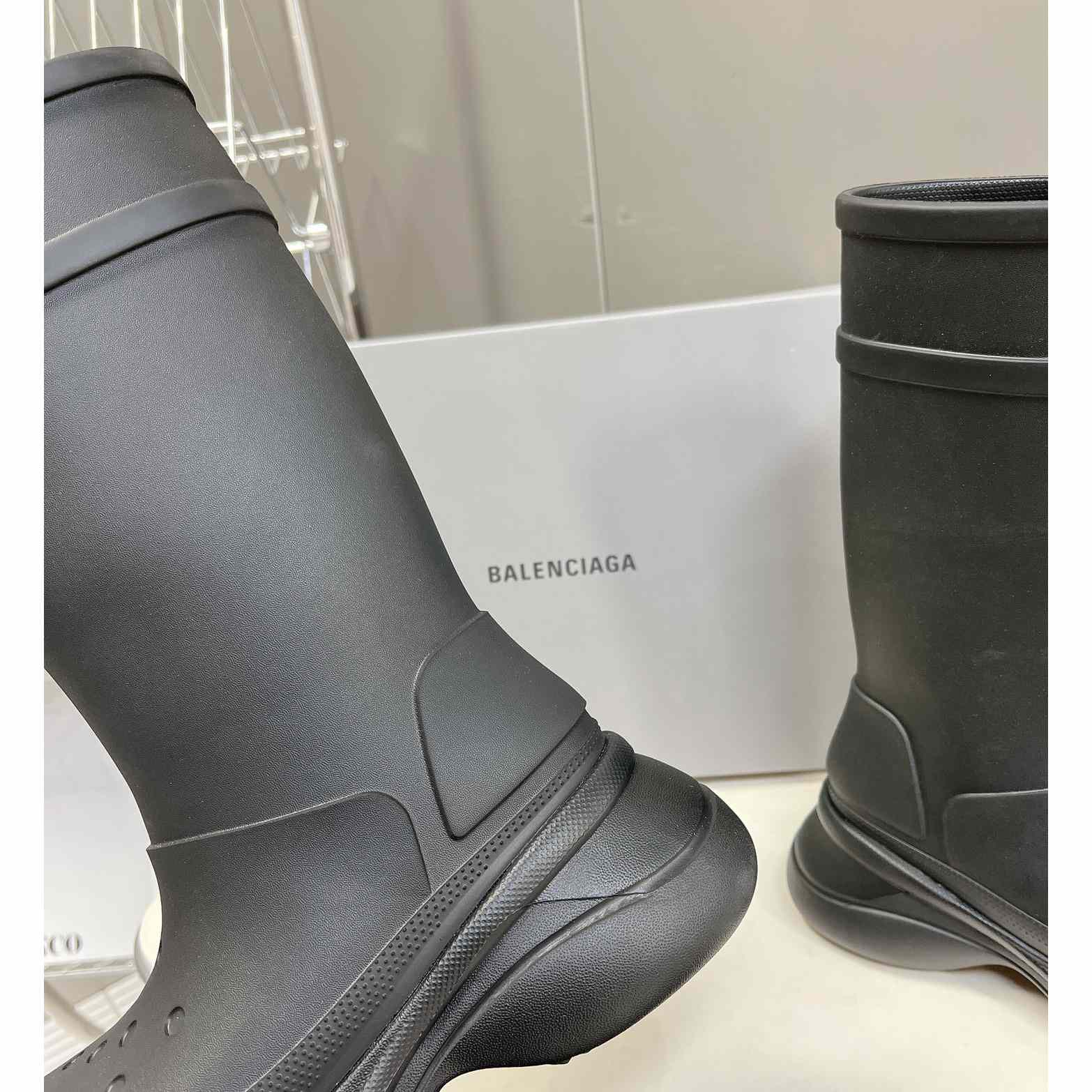 Balenciaga Crocs™ Boot In Black Rubber - PerfectKickZ