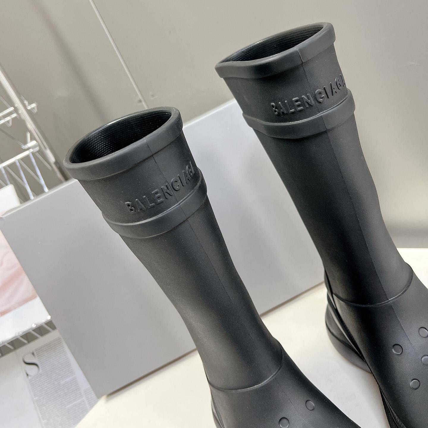 Balenciaga Crocs™ Boot In Black Rubber - PerfectKickZ