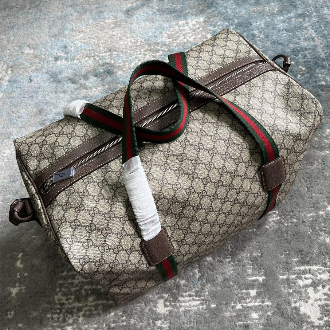 Gucci Maxi Duffle Bag With Web(45.5x 29x 27cm) - PerfectKickZ