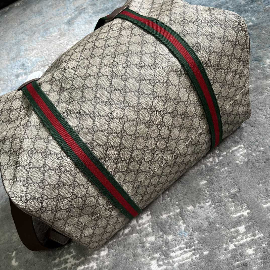 Gucci Maxi Duffle Bag With Web(45.5x 29x 27cm) - PerfectKickZ