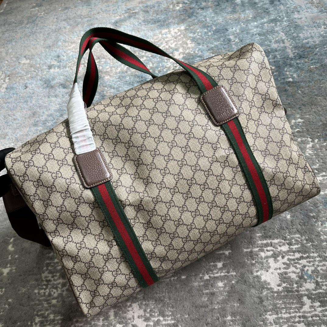 Gucci Maxi Duffle Bag With Web(45.5x 29x 27cm) - PerfectKickZ