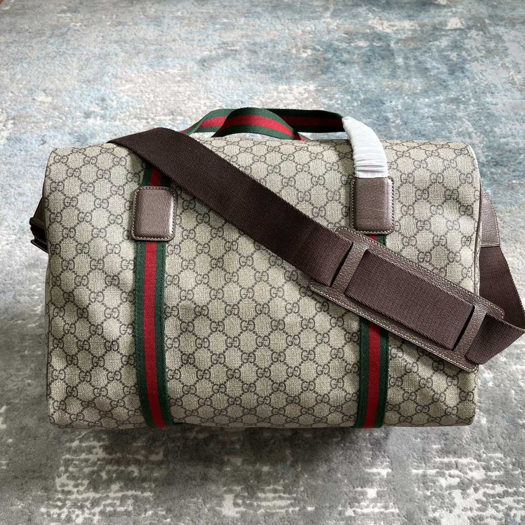 Gucci Maxi Duffle Bag With Web(45.5x 29x 27cm) - PerfectKickZ